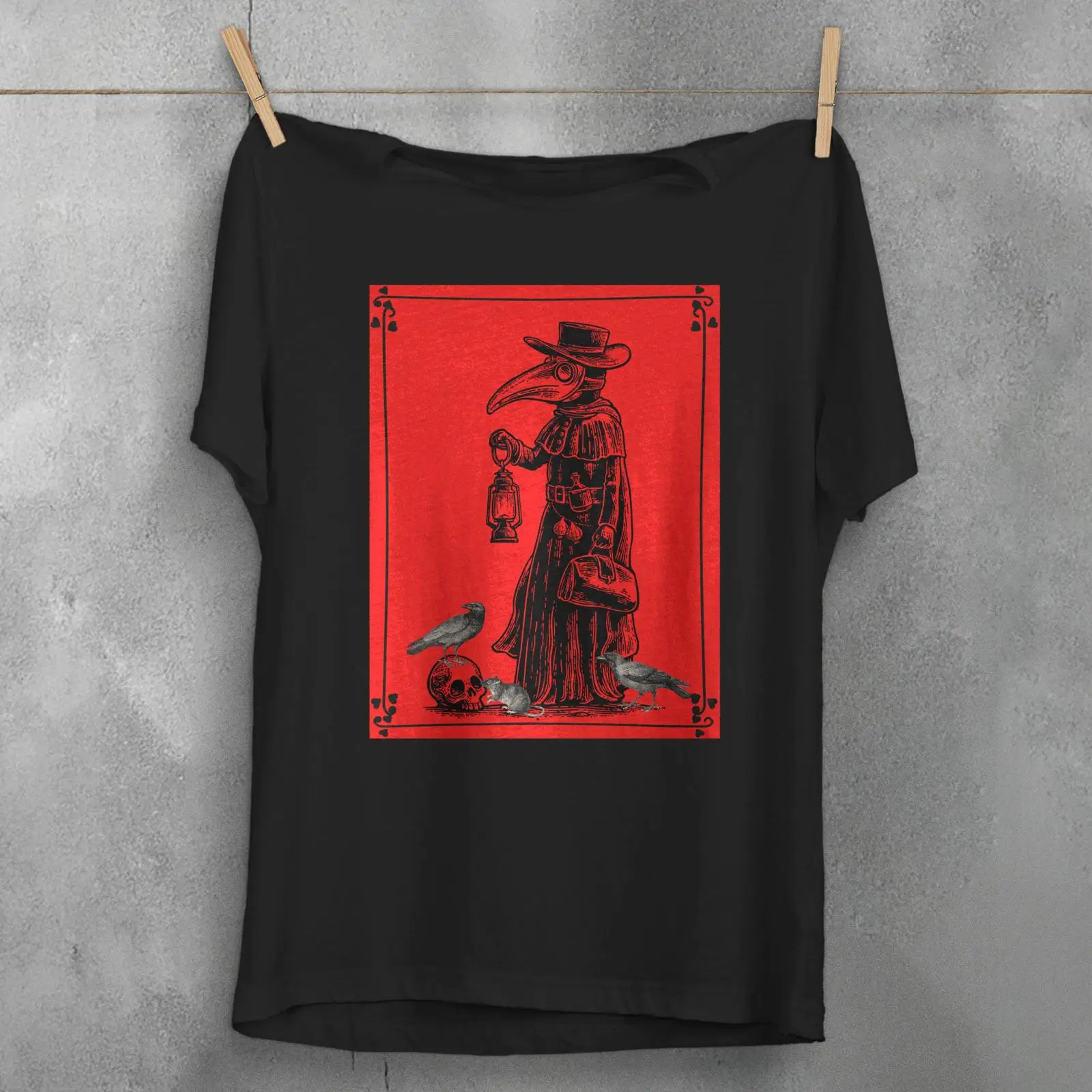 Men'S Fashion History - Plague Doctor T-shirt Gotische Geschiedenis Schedel