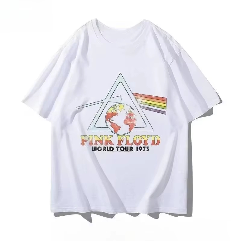 Men'S Fashion Pink Shirt - Pink Floyd T-shirt met grafische print,