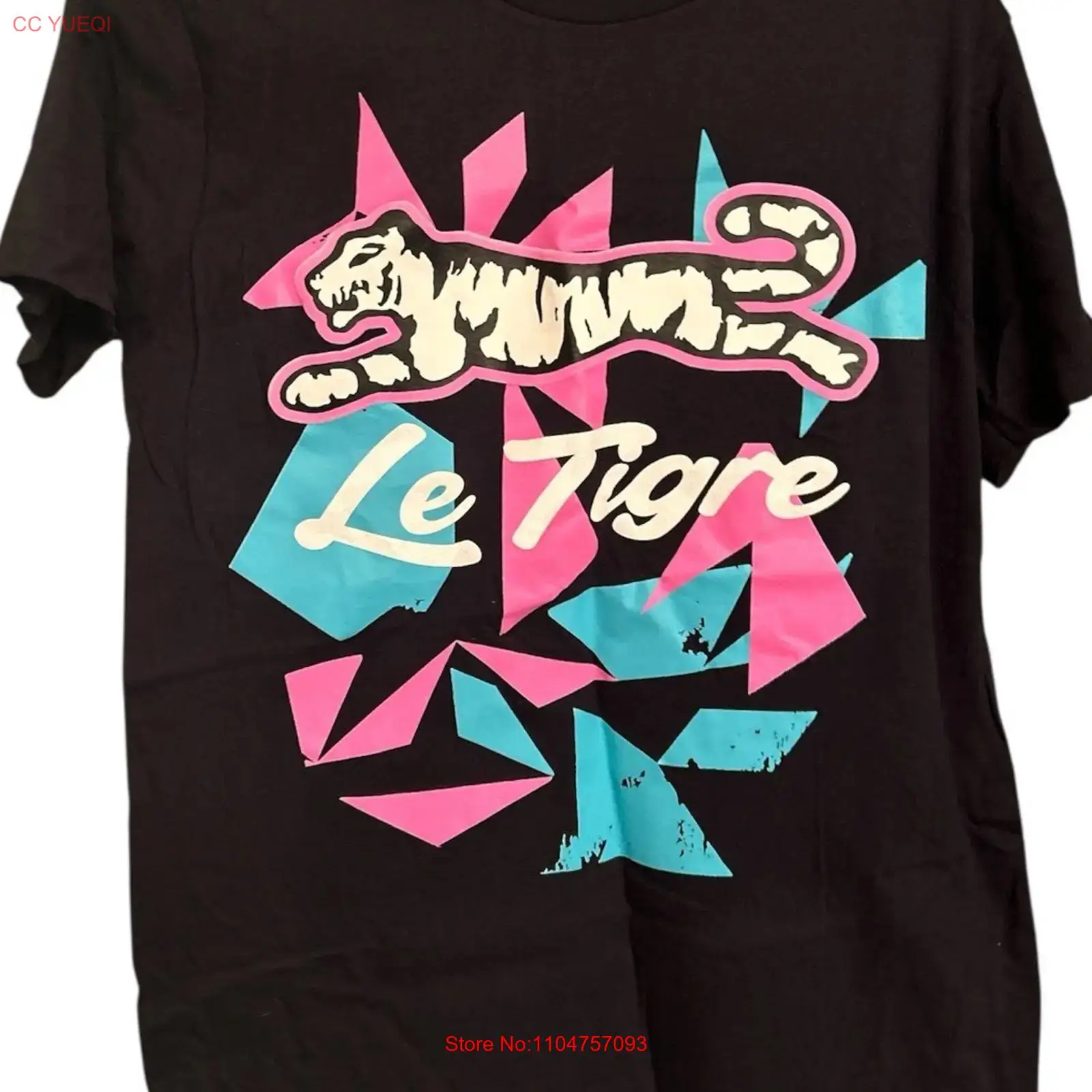 Men'S Fashion Pink Shirt - Le Tigre heren retro T-shirt MEDIUM