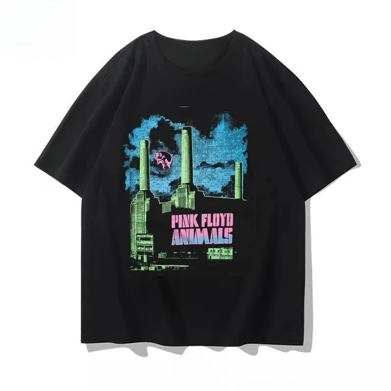 Men'S Fashion Pink Shirt - Pink Floyd T-shirt met grafische print