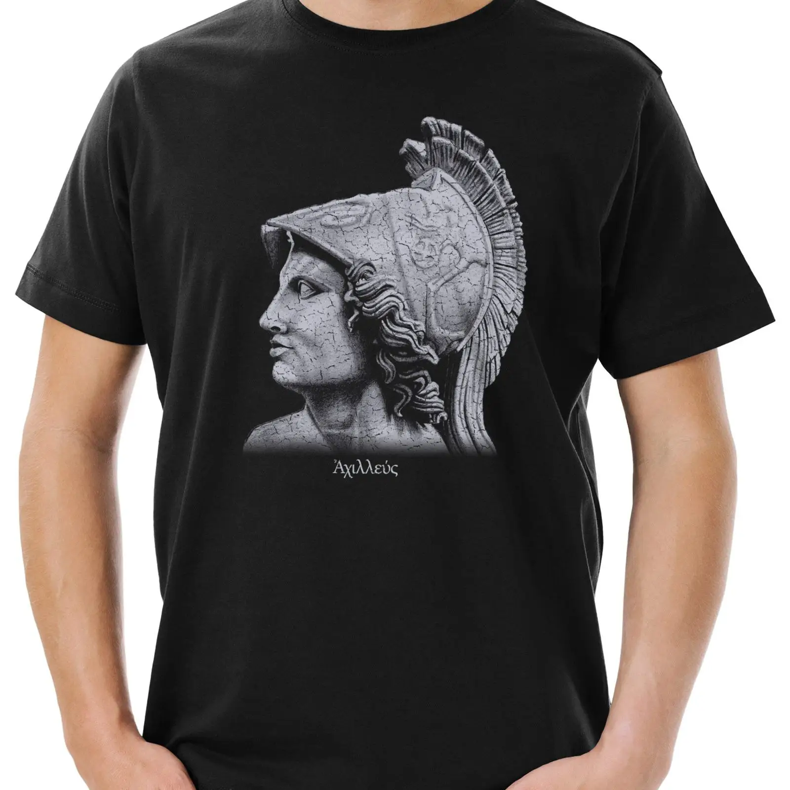 Men'S Fashion Greece - Urban Backwoods PrinT T-shirt Achilles Portret