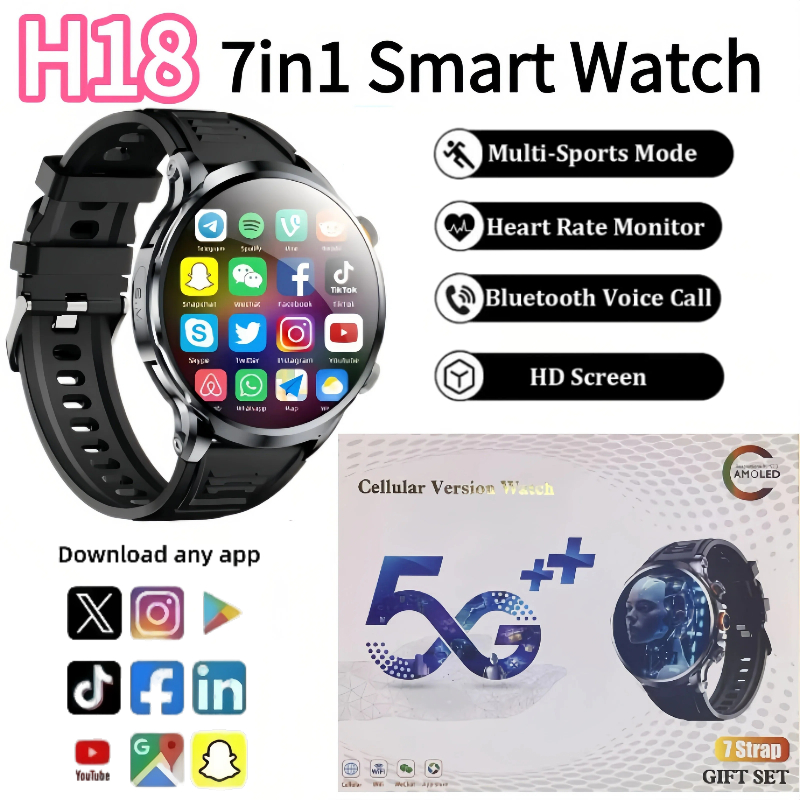 Mens Fashion Store - H18 Nieuwe Android Smartwatch 4G LTE