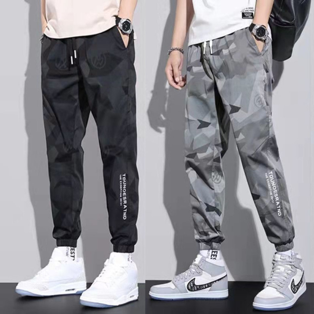 Mens Fashion Camo Pants - Heren Camo Joggers Zomer Dunne IJs