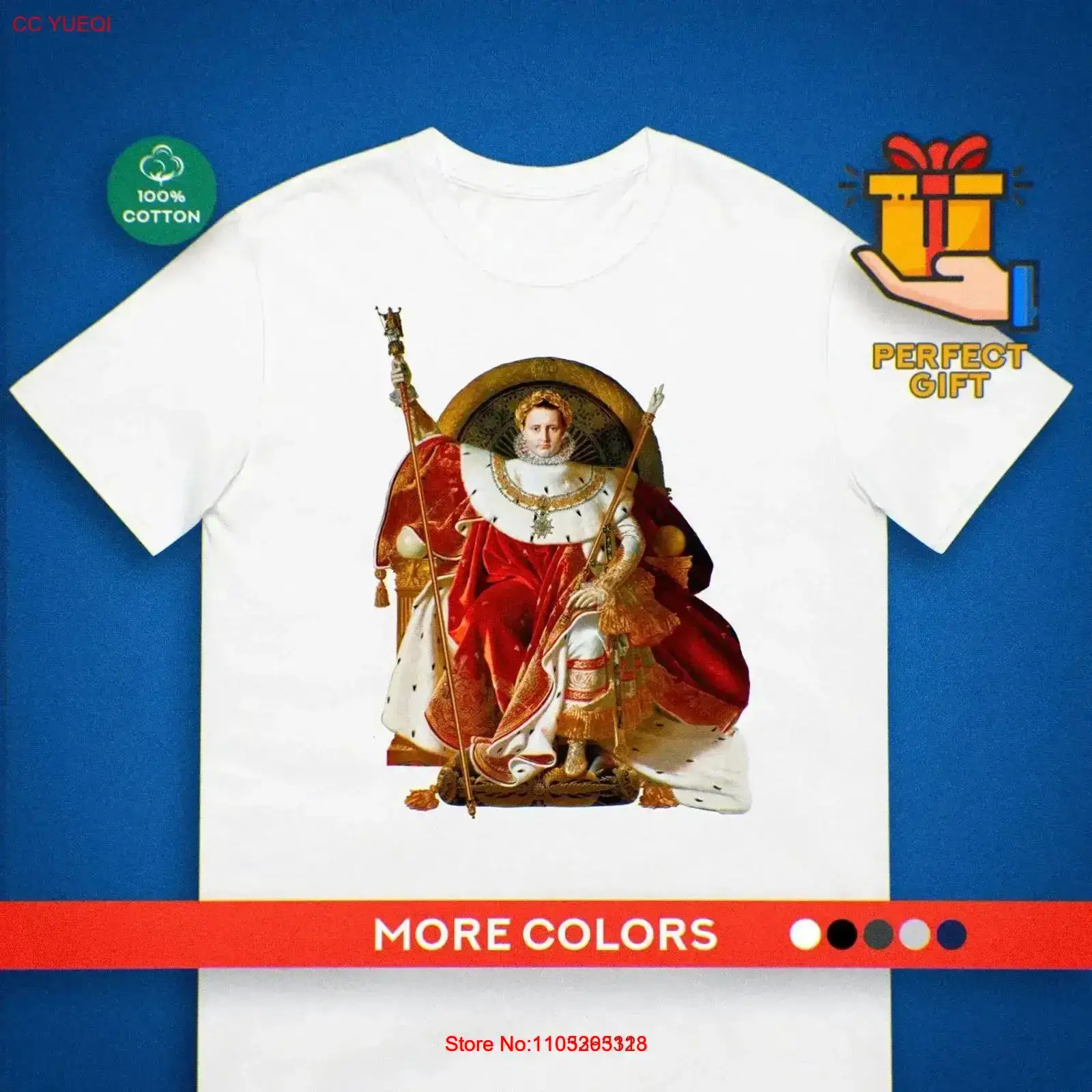 Men'S Fashion History - Napoleon T-shirt Ingres Schilderkunst Kunstgeschiedenis Mode