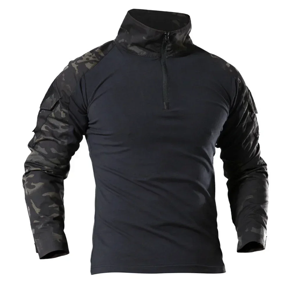 Military Shirt Men - Herenshirts met lange mouwen in camouflage,