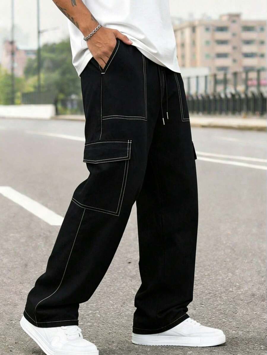 Mens Fashion Cargo Pants - Heren outdoor cargo-stijl casual lange broek,