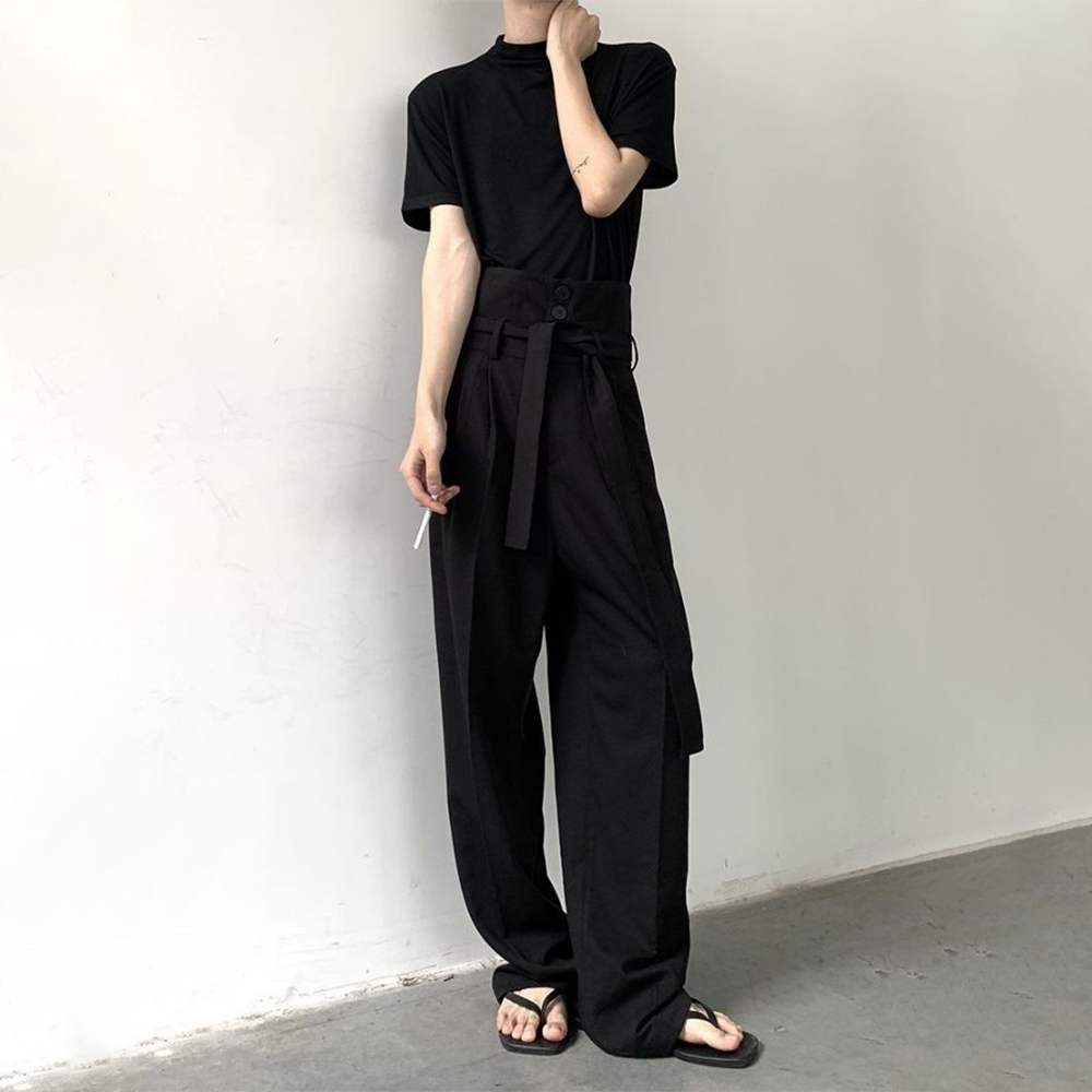 Mens Fashion Trends 2026 - XS-5XL Heren Broek met lintversiering Niche