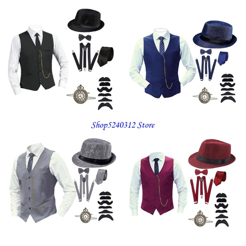 Mens Fashion In The 1920S - 634C mode jaren 1920 Gatsby feestkostuumset