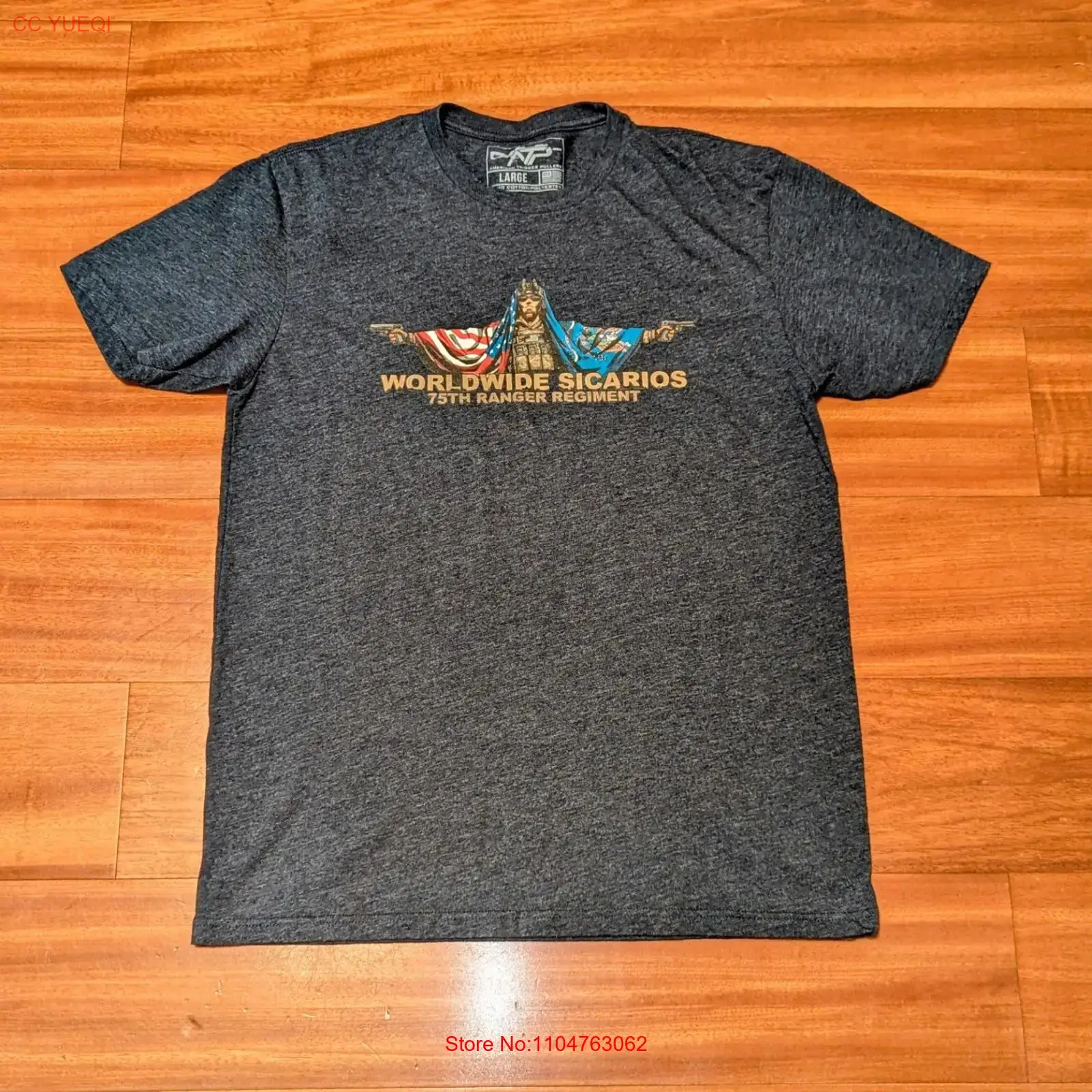 Military Shirt Men - American Trigger Pullers sz L T-shirt