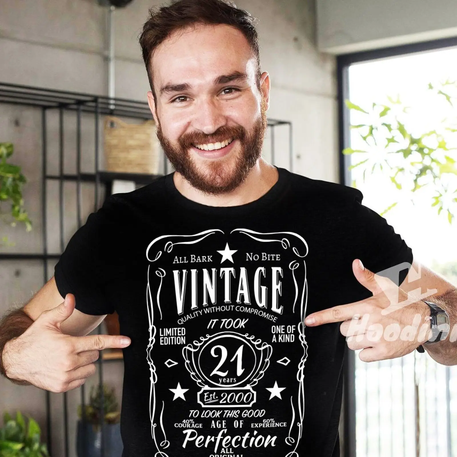 Men'S Fashion Year 2000 - Vintage Est 2000 21e verjaardag T-shirt