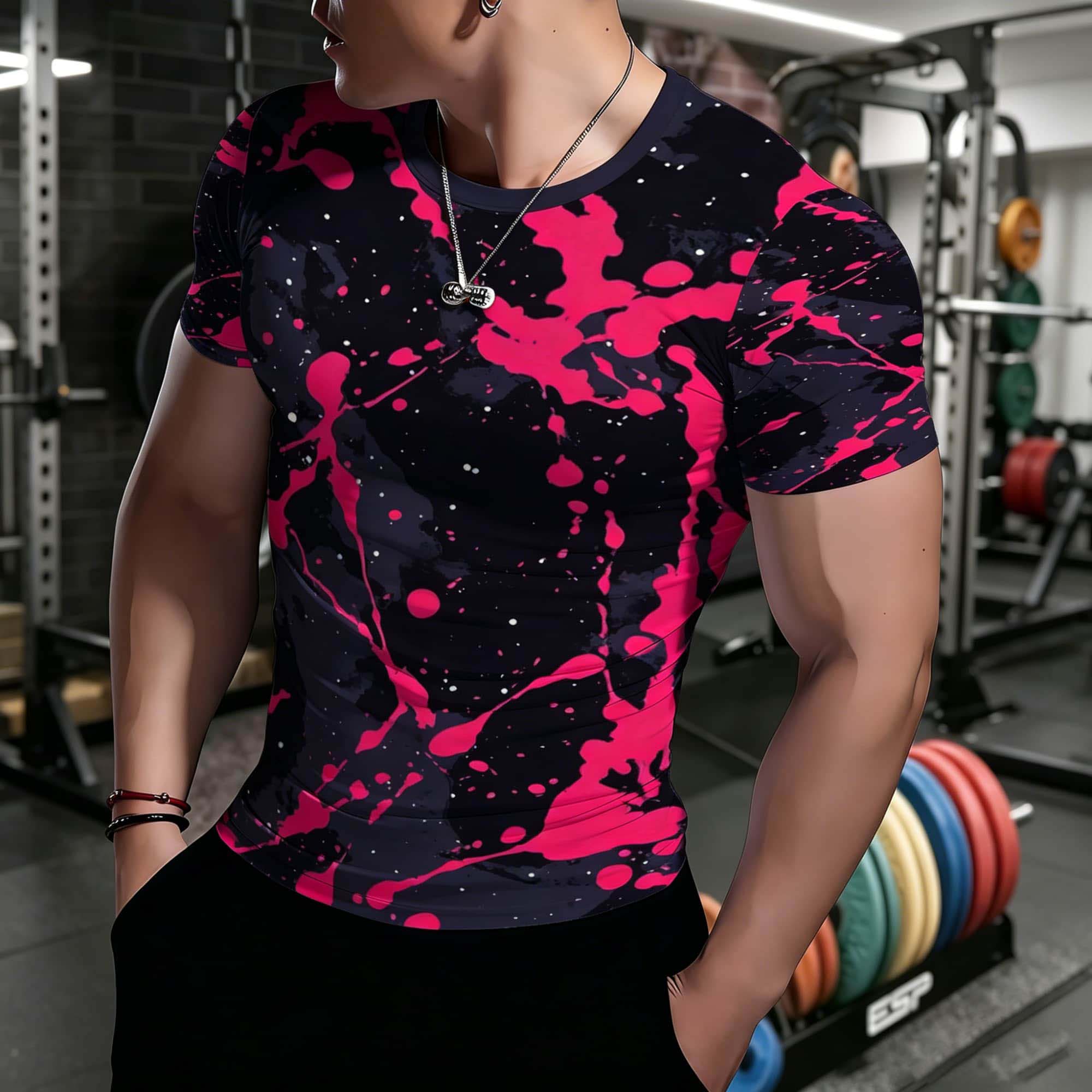 Hiphop streetwear T-shirt met  - Men'S Fashion Pink Shirt recensie en prijs