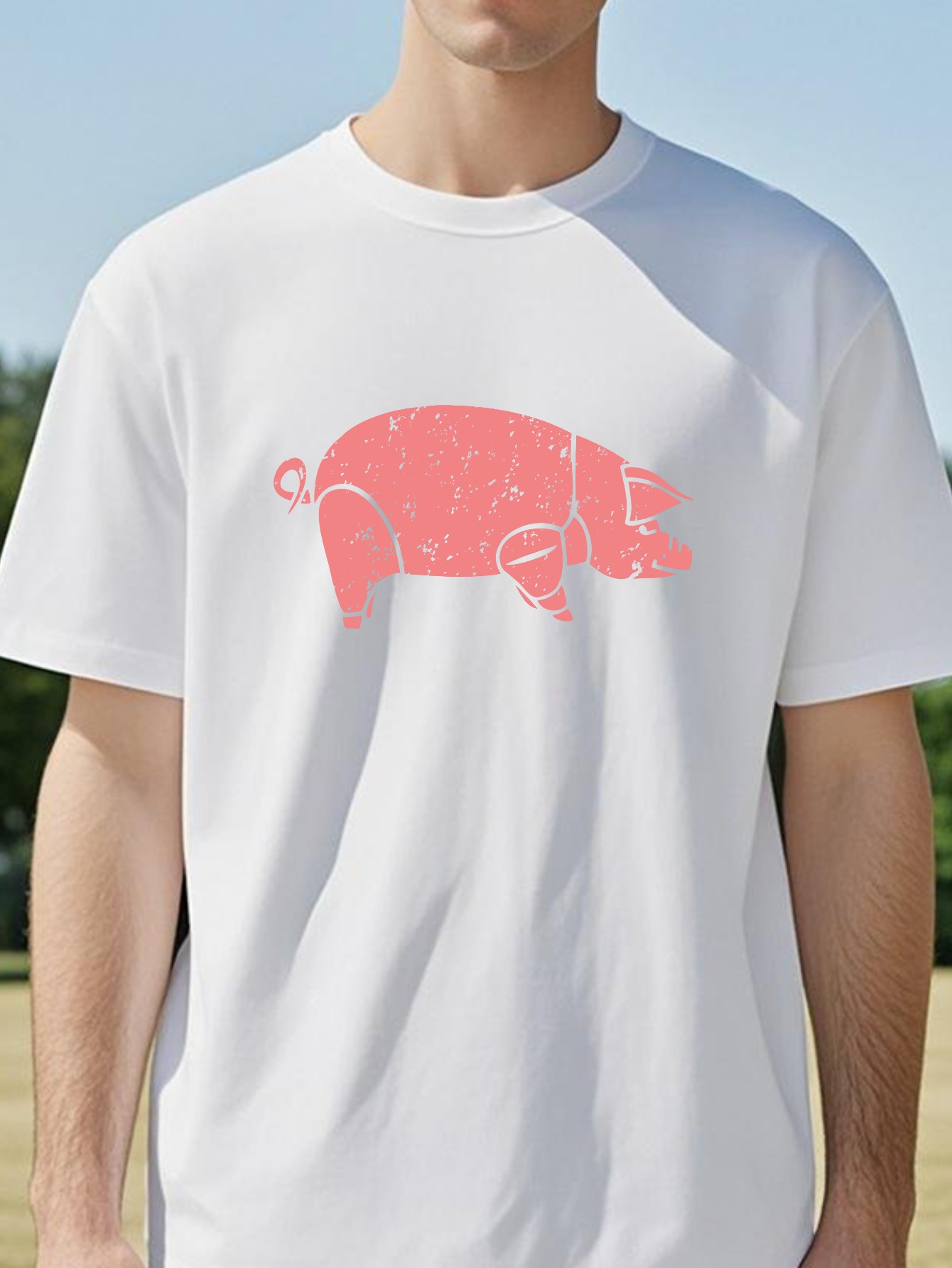 Pig Pink Floyd Dierenprint Gra - Men'S Fashion Pink Shirt recensie en prijs