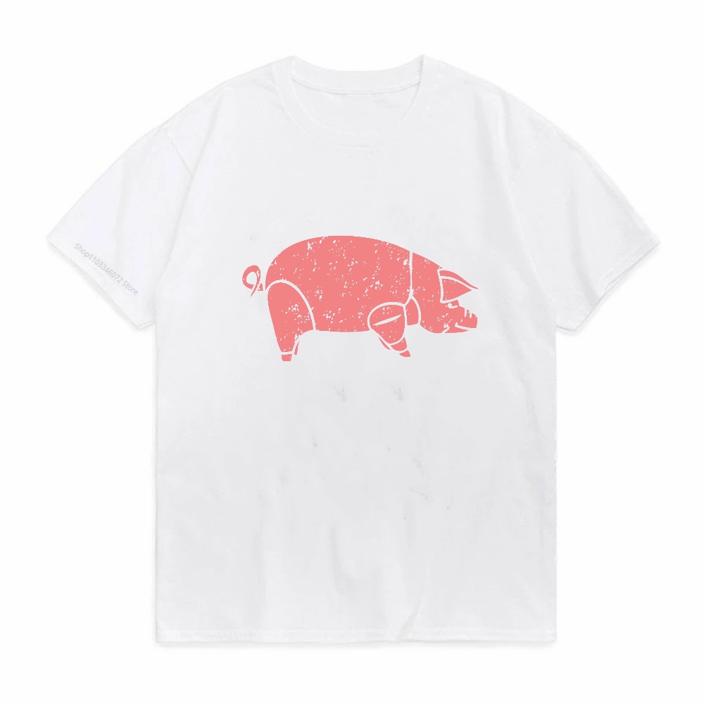 Pig Pink Floyd Dierenprint Gra - Men'S Fashion Pink Shirt recensie en prijs