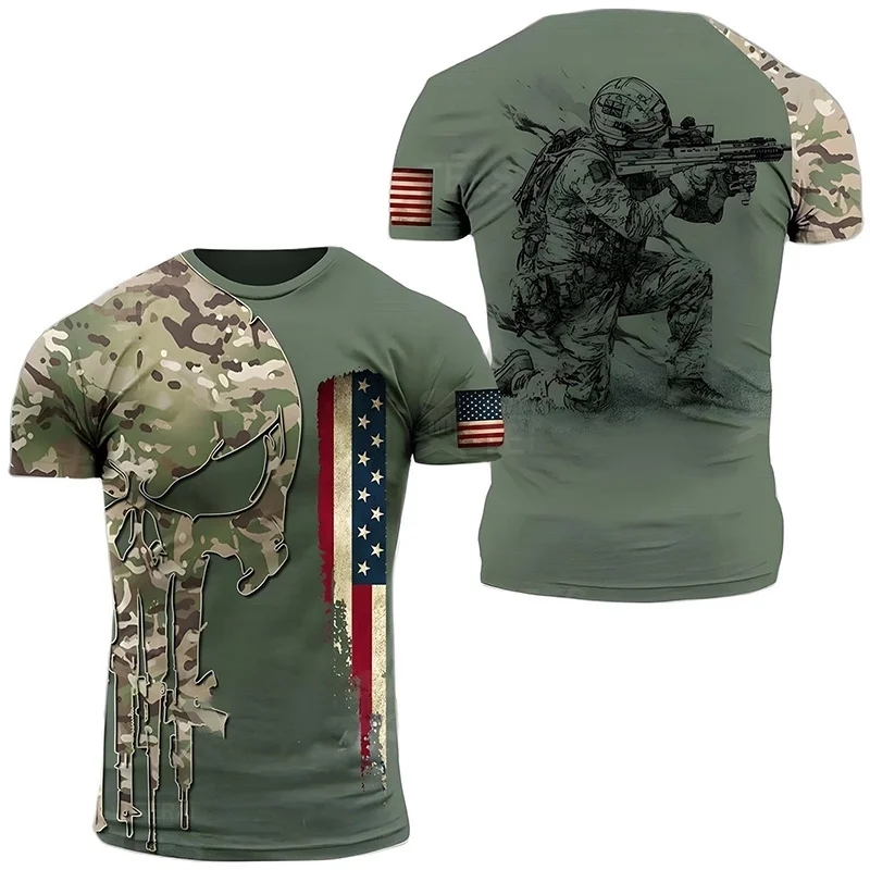 Zomer Nieuw Militair Bedrukt H - Military Shirt Men recensie en prijs